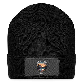 Summer Camp 2024 Camping Life Funny Camping - Patch Beanie - black - Front