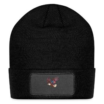 Eagle American Flag 4th of July Eagle Gifts Kids - Patch Beanie - black - Front