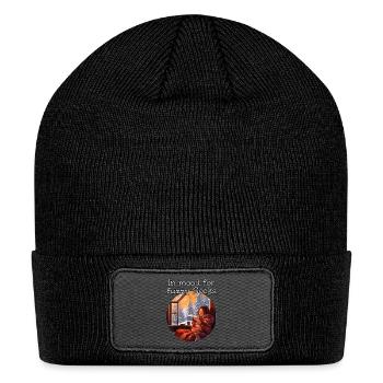 fuzzy Clothes Winter Socks - Patch Beanie - black - Front