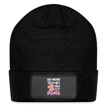 Do More Things That Require Pom-Poms for a - Patch Beanie - black - Front