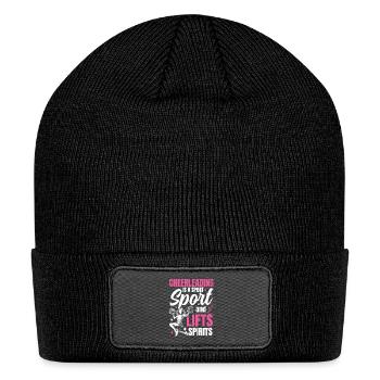 Cheerleading a Sport Tumbles and Lifts Spirits - Patch Beanie - black - Front