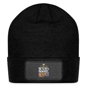 Beaches Booze & Besties Coconut Tree Summer - Patch Beanie - black - Front