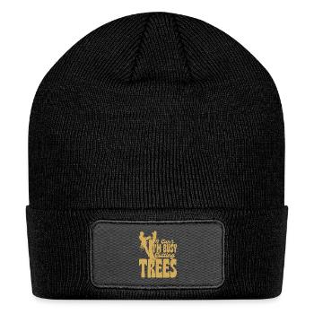 I Can't I'm Busy Cutting Trees Logging Lumberjack - Patch Beanie - black - Front