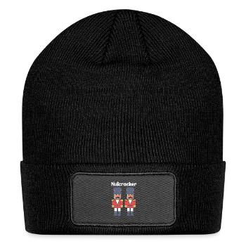 Christmas Holiday Season Toy Soldiers Nutcracker - Patch Beanie - black - Front