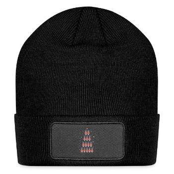 Funny Nutcracker Christmas Tree Toy Soldiers - Patch Beanie - black - Front