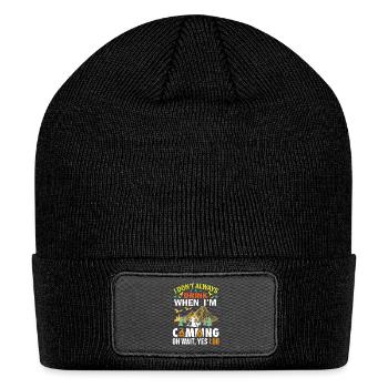 I Don't Always Drink When I'm Camping - Patch Beanie - black - Front