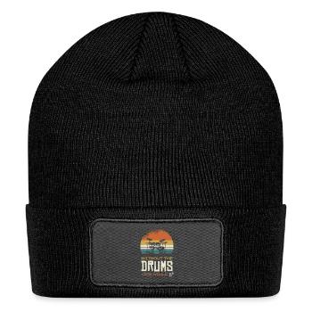 Without The Drums Life Would B Flat - Patch Beanie - black - Front