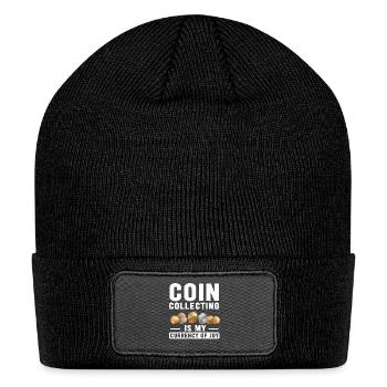 Numismatics Coin Collector Art - Patch Beanie - black - Front