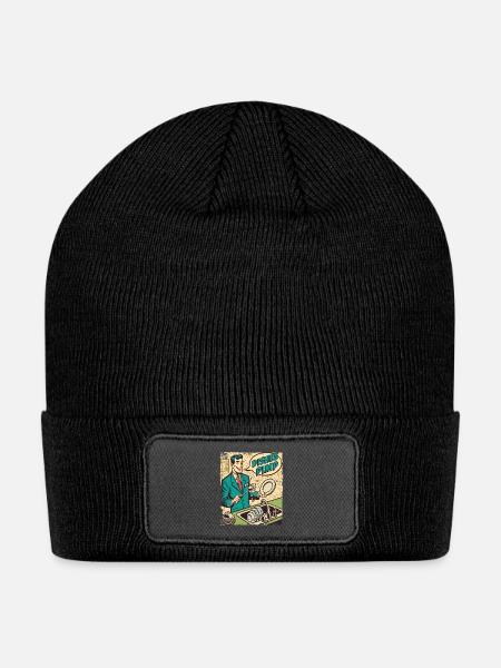 Dishes Pimp – Retro Mobster Clean - Patch Beanie - black