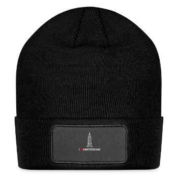Netherland Empire Building I Love Amsterdam Flag - Patch Beanie - black - Front