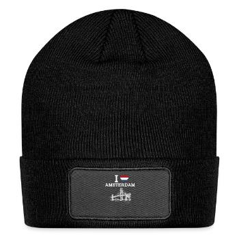 I Love Amsterdam Heart Golden Gate Bridge Cool - Patch Beanie - black - Front