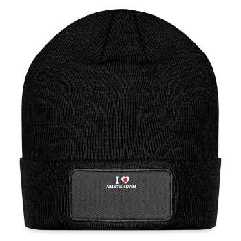 I Love Amsterdam Cool Japan Wrong Flag Lover Pun - Patch Beanie - black - Front