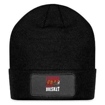BBQ Meat Grilled Smoked Beef I Smoke the Best - Patch Beanie - black - Front