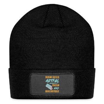 Sushi Japan Eat Sushimeal Meal - Patch Beanie - black - Front