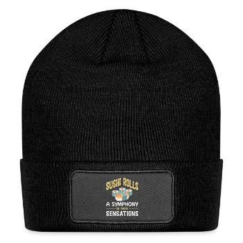 Sushi Japan Eat Sushimeal Meal - Patch Beanie - black - Front