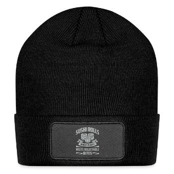 Sushi Japan Eat Sushimeal Meal - Patch Beanie - black - Front