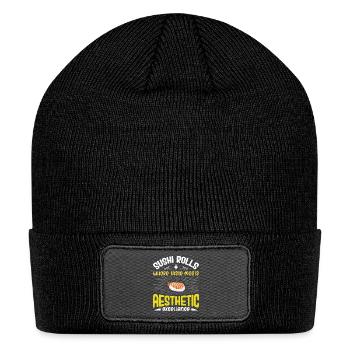Sushi Japan Eat Sushimeal Meal - Patch Beanie - black - Front