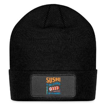 Sushi Japan Eat Sushimeal Meal - Patch Beanie - black - Front