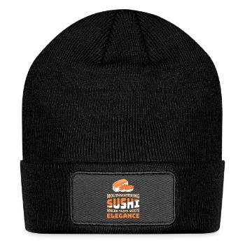 Sushi Japan Eat Sushimeal Meal - Patch Beanie - black - Front