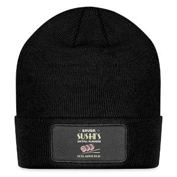 Sushi Japan Eat Sushimeal Meal - Patch Beanie - black - Front