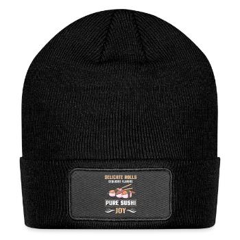 Sushi Japan Eat Sushimeal Meal - Patch Beanie - black - Front