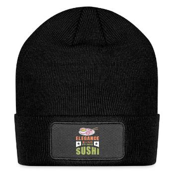 Sushi Japan Eat Sushimeal Meal - Patch Beanie - black - Front