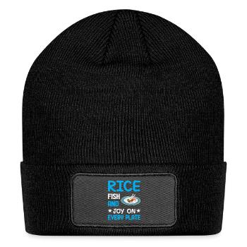 Sushi Japan Eat Sushimeal Meal - Patch Beanie - black - Front