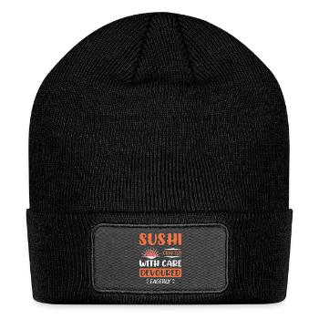 Sushi Japan Eat Sushimeal Meal - Patch Beanie - black - Front