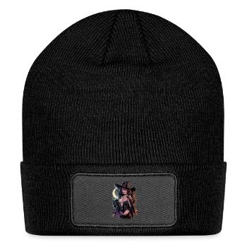 Beautiful Witch Enchanting Moonlit Night - Patch Beanie - black - Front