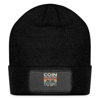 Numismatics Coin Collector Art - Patch Beanie - black - Front