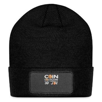 Numismatics Coin Collector Art - Patch Beanie - black - Front