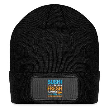 Sushi Japan Eat Sushimeal Meal - Patch Beanie - black - Front