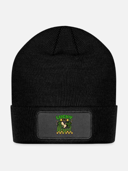 Lucky And Blessed Day Lucky Heart - Patch Beanie - black