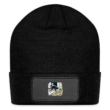 Moonlit Cat Noodle Quest - Patch Beanie - black - Front