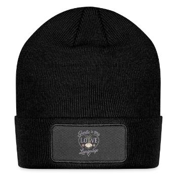 Garlic Grower Homesteader Garden Harvest Pride CSA - Patch Beanie - black - Front