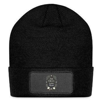 Garlic Grower Homesteader Garden Harvest Pride CSA - Patch Beanie - black - Front