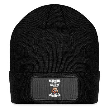 Cockapoo Owner Puppy Lover Dog Enthusiast Weekend - Patch Beanie - black - Front