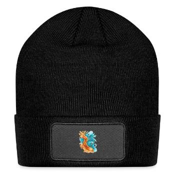 Biomorphic Mandalas Turquoise Amber Harmony - Patch Beanie - black - Front
