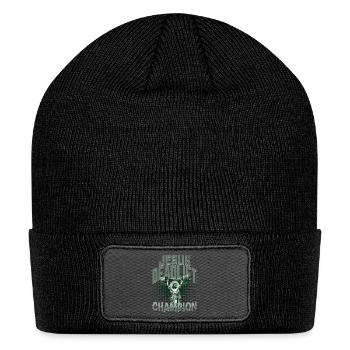 Jesus, Deadlift Champion - Patch Beanie - black - Front