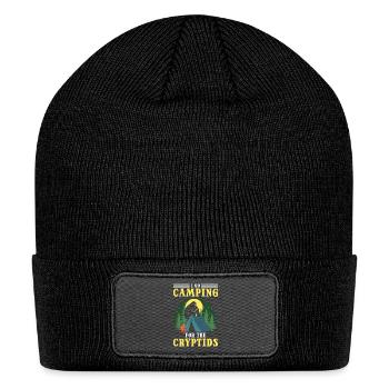 Camping Outdoor I Go Camping For The Cryptids - Patch Beanie - black - Front