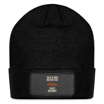 Demolition Derby Fan Pit Crew Crash Driver Fair - Patch Beanie - black - Front