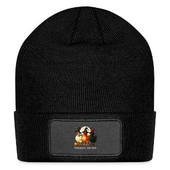 Funny Chicken Halloween Costume Tonight We Fly  - Patch Beanie - black - Front