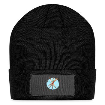 Drum Sticks Drawing - Patch Beanie - black - Front