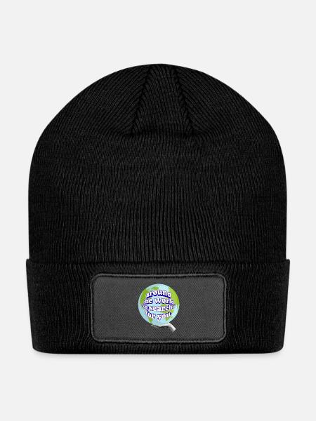 Around the World - Patch Beanie - black