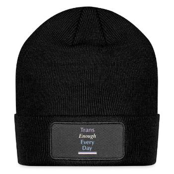 Queer Trans Affirming Comfort Identity Love - Patch Beanie - black - Front
