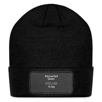 Queer Trans Affirming Comfort Identity Love - Patch Beanie - black - Front