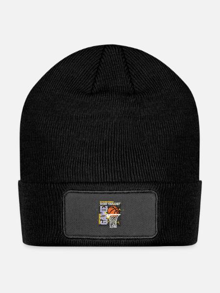 Never Hesitate: Shoot Your Shot - Patch Beanie - black