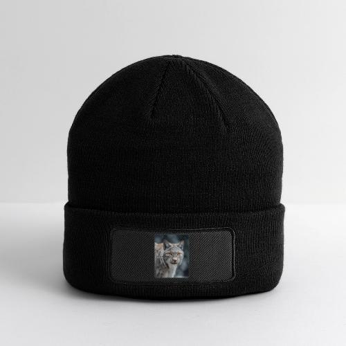 Lynx Portrait Piercing Eyes Design - Patch Beanie