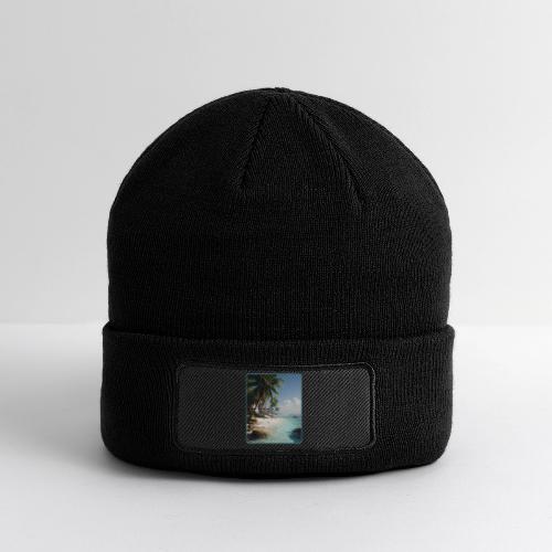 Tropical Beach Paradise Palm Design - Patch Beanie
