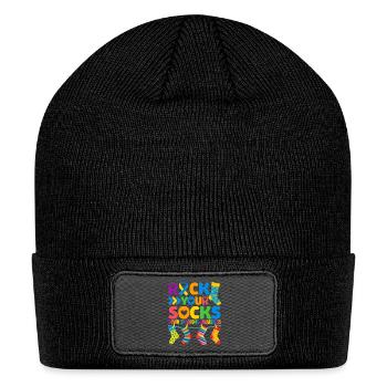 Down Syndrome Rock Your Socks - Patch Beanie - black - Front